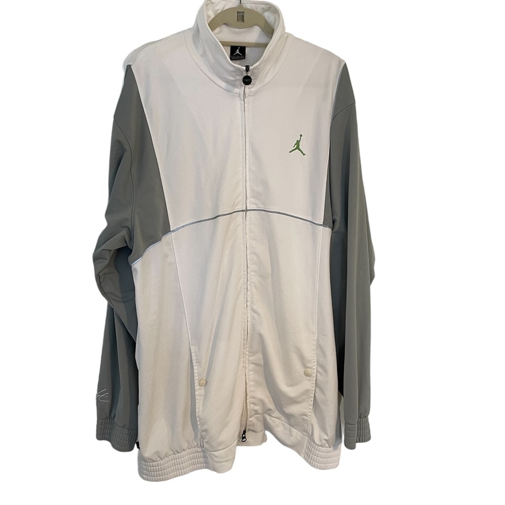 Nike Air Jordan Flight Track Jacket White Wolf Grey Full Zip